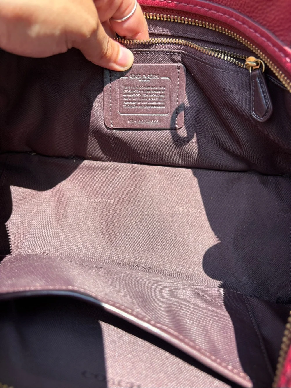 Coach Oxblood Red Pebble Leather Dreamer Satchel Bag 38551